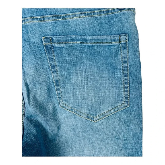 Ella Moss High Waist Straight Leg Ankle Crop Jeans Light Wash Women Size 12/31 - Picture 5 of 9